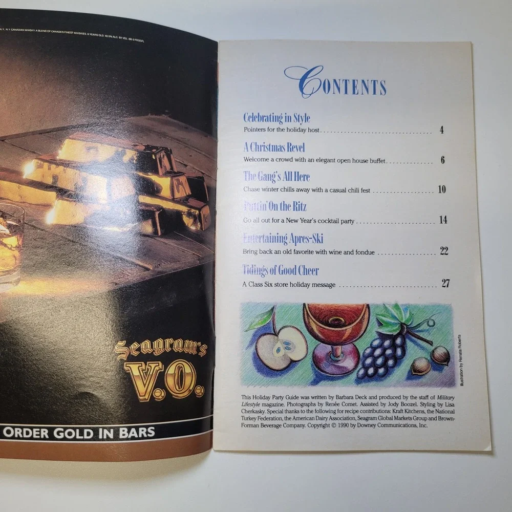 Vintage Holiday‎ Party Guide Military Lifestyle Magazine 1993 Recipes Decor